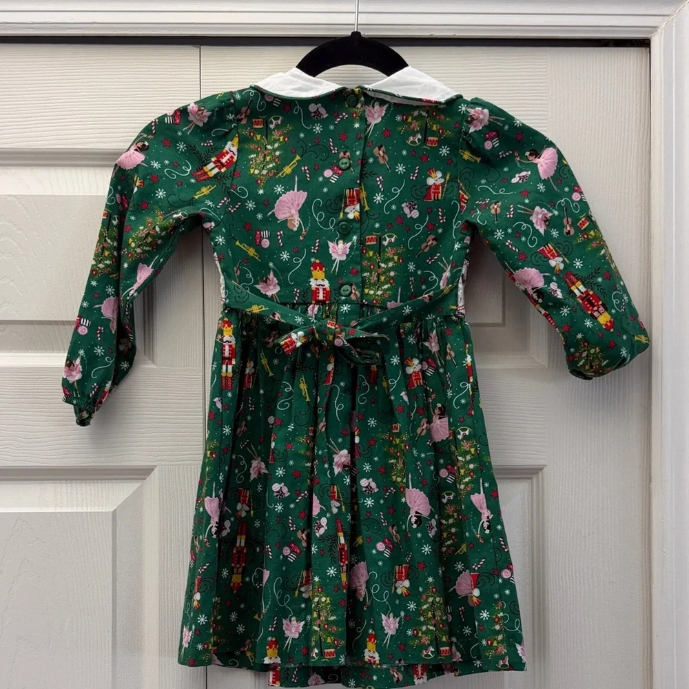Green Holiday Kids Dress